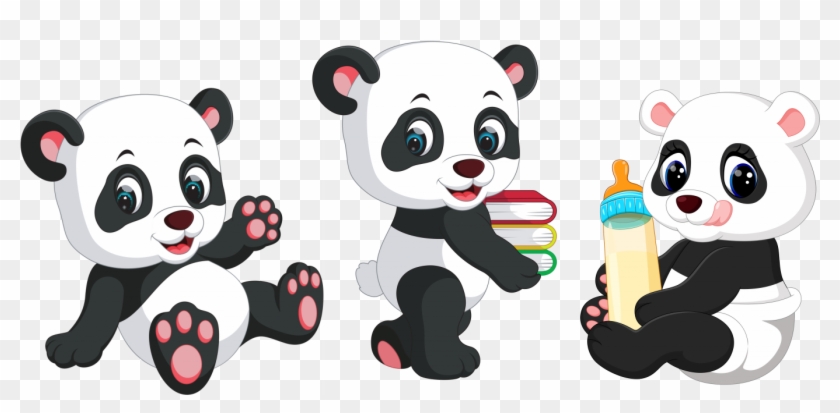 Trois Petits Pandas - Panda Picture Of Cartoon #725782