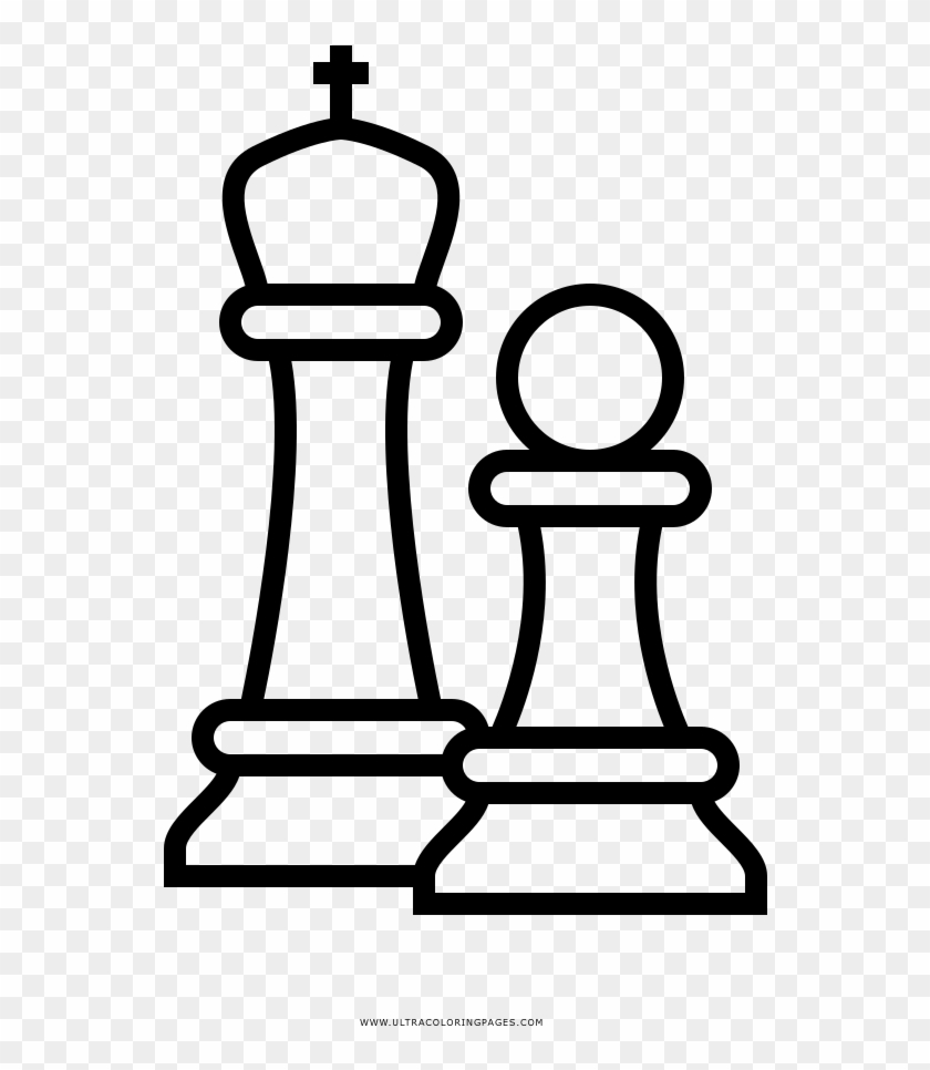 Chess Pieces Coloring Page - Fichas De Ajedrez Para Dibujar #725792