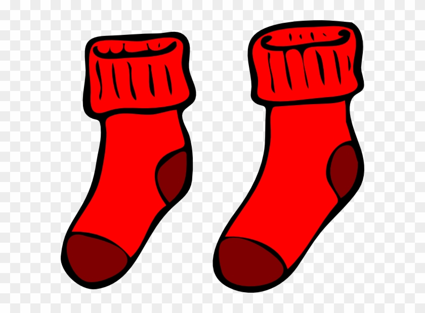 Socken Rot Clip Art At Clker - Clip Art Red Socks #129557