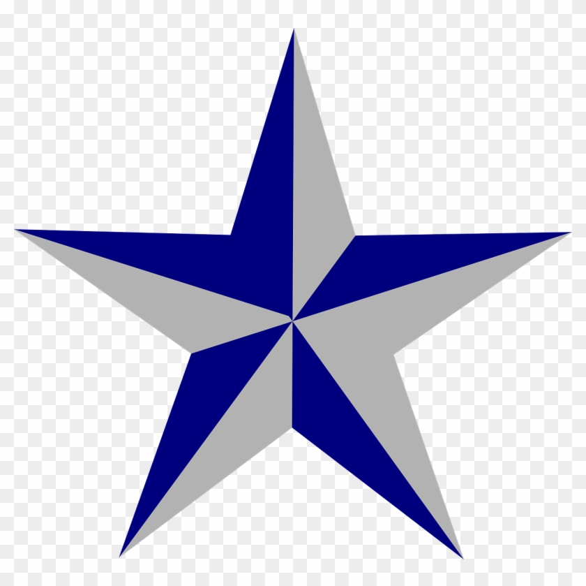 Blue, Star, Stars, Texas, Ornament, Pretty, Nautical - Star Clipart Blue #129580