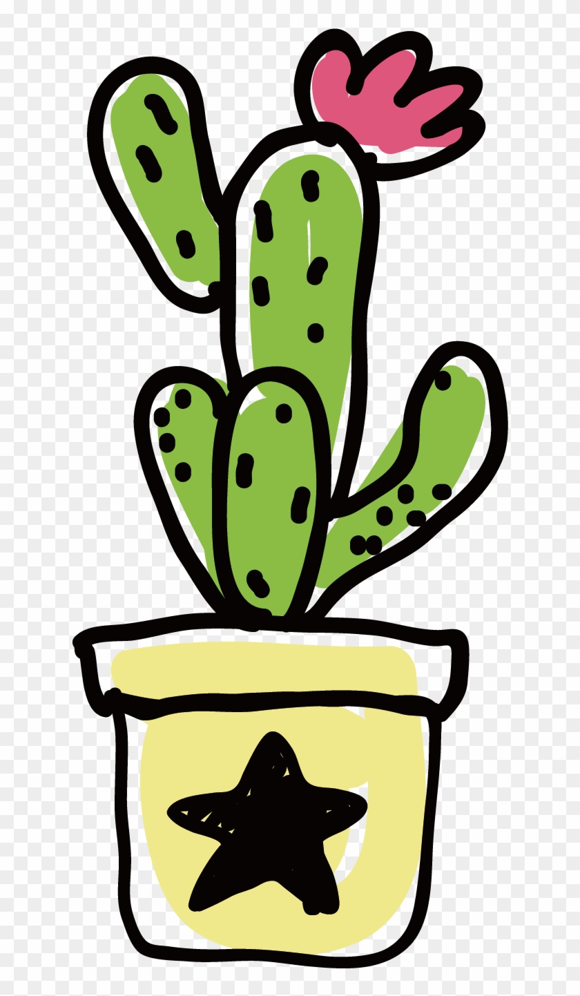 Hand Painted Cactus Vector Illustration - Hand Painted Cactus Vector Illustration #129624