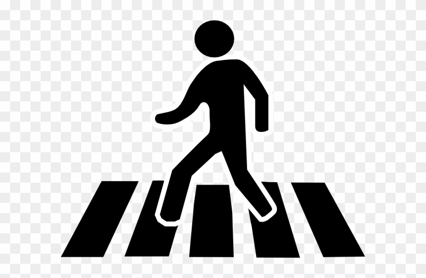 Man Walking Clip Art At Clker - Zebra Crossing Clip Art #130051