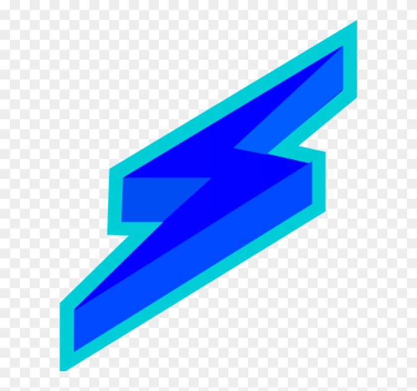 Vector And Blue Lightning Bolt Through Tornado Clipart - Lightning Bolt Logo Blue #130083