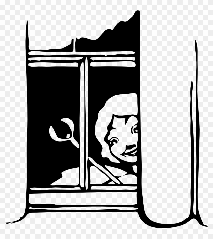 Peeking In Window Cartoon #130105