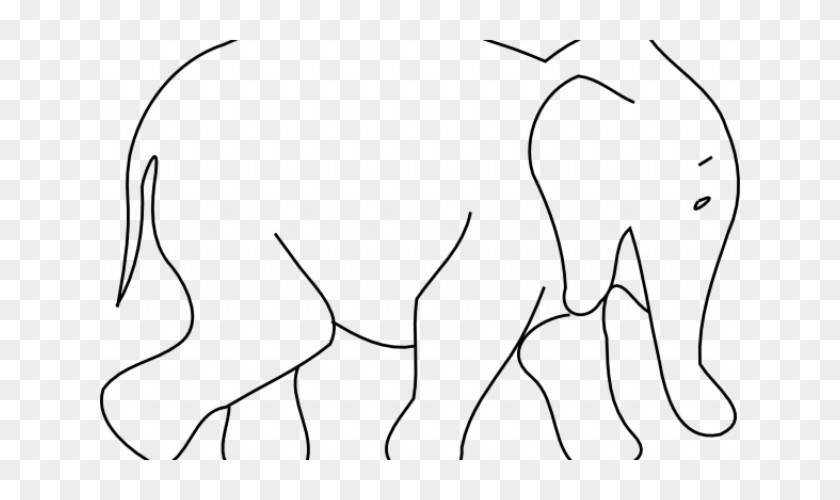 Elephant Animal Outline Clip Art At Clker Com Vector - Line Art #130283
