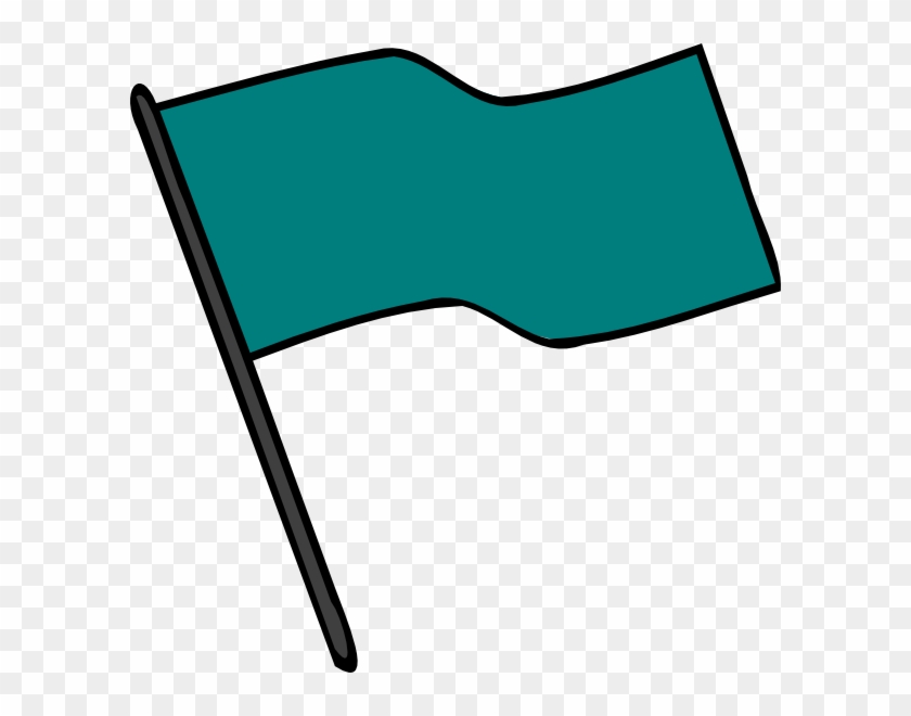 Teal Flag Clip Art - Teal Flag Clip Art #130387