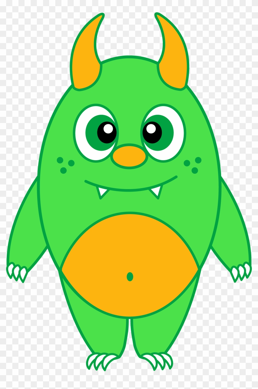 Cartoon Monsters Clipart - Green Eyed Monster Clipart #131042