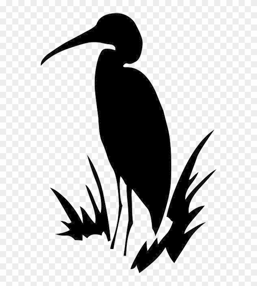 Blue Heron Clipart Silhouette Pencil And In Color Blue - Black And White Clip Art Of A Flying Crane #131310