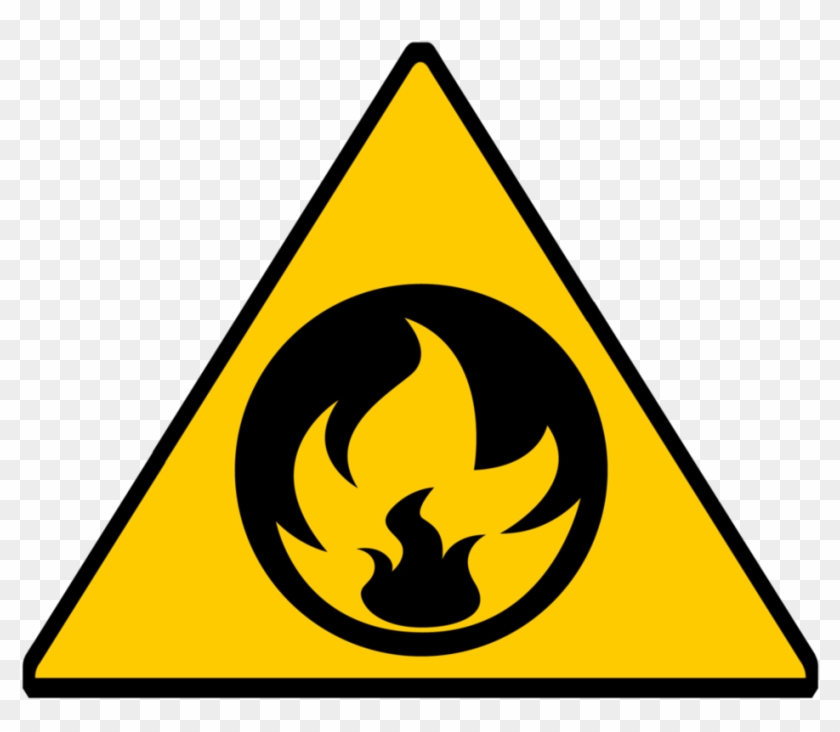 Fire Warning Signs - Catches Fire Easily Symbol #131332