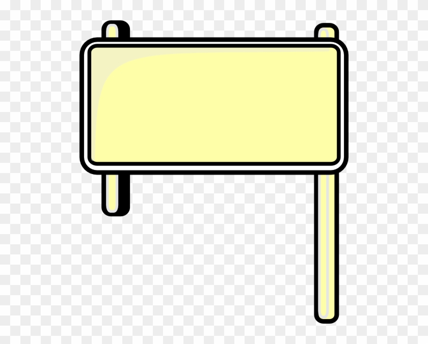 Blank Road Sign Clip Art - Transparent Blank Standing Signs #131337