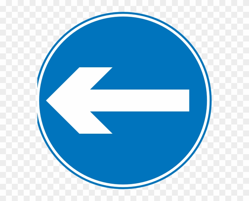 Free Vector Svg Road Signs Clip Art - Keep Left Road Sign #131358