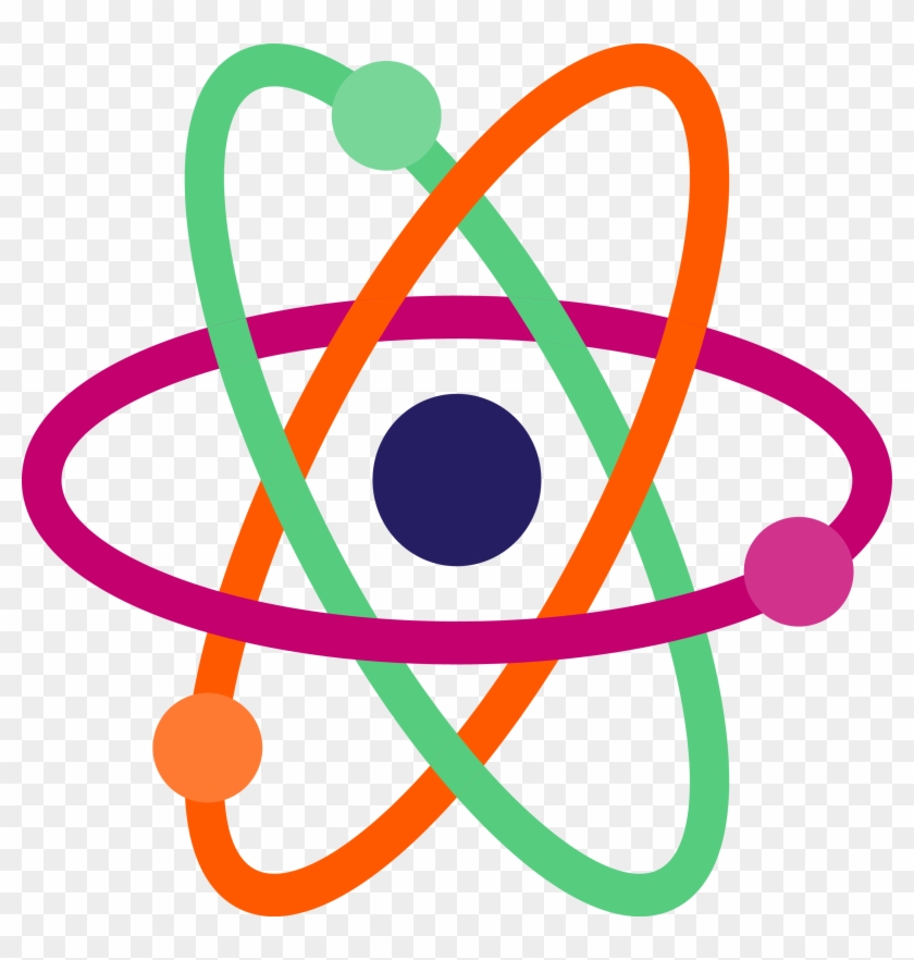 Free Atom Clipart - Colourful Atoms #131393