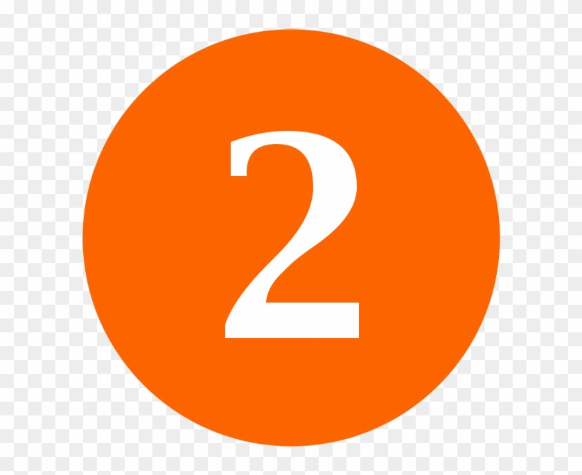 Number Seven Word Clipart - Numbers In Orange Circle #131525