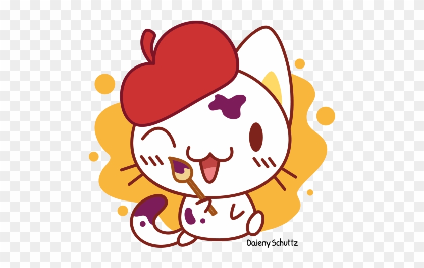 Artist Cat By Daieny - Artist Cat Png #131746