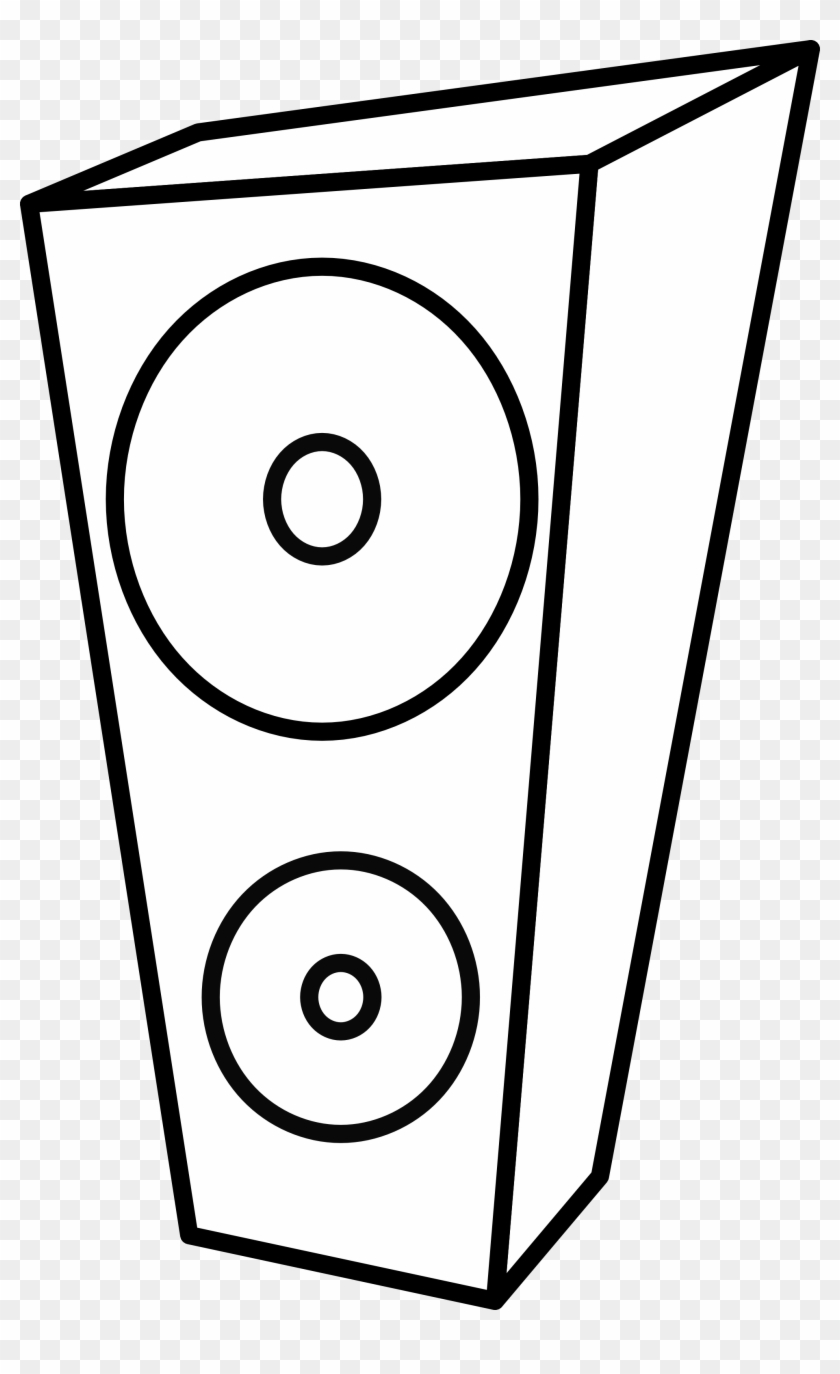 Lemmling Cartoon Speaker 1 Black White Line Art - Loudspeakers Coloring Pages #131815