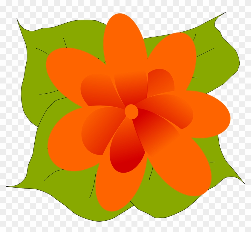 Free Vector Kvetina Clip Art - Leaves And Flowers Clip Art #132093