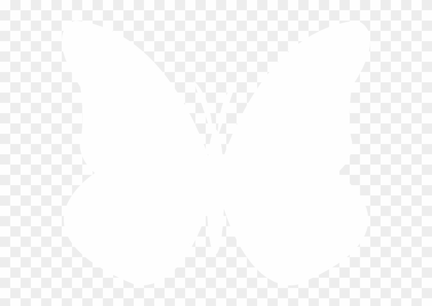 White Butterfly Silhouette Png #132240