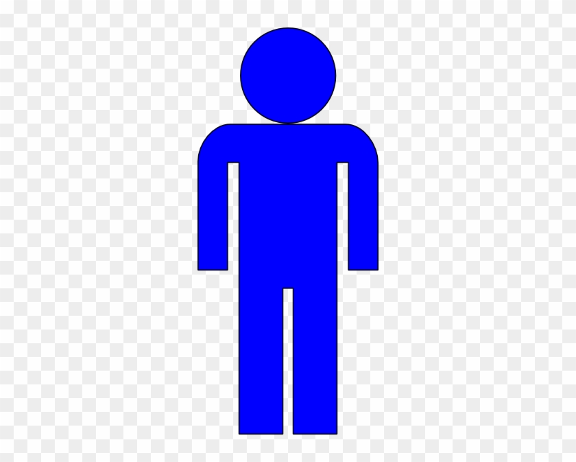 Blue Man Figure Clip Art At Clker - Man Symbol Clip Art #132301