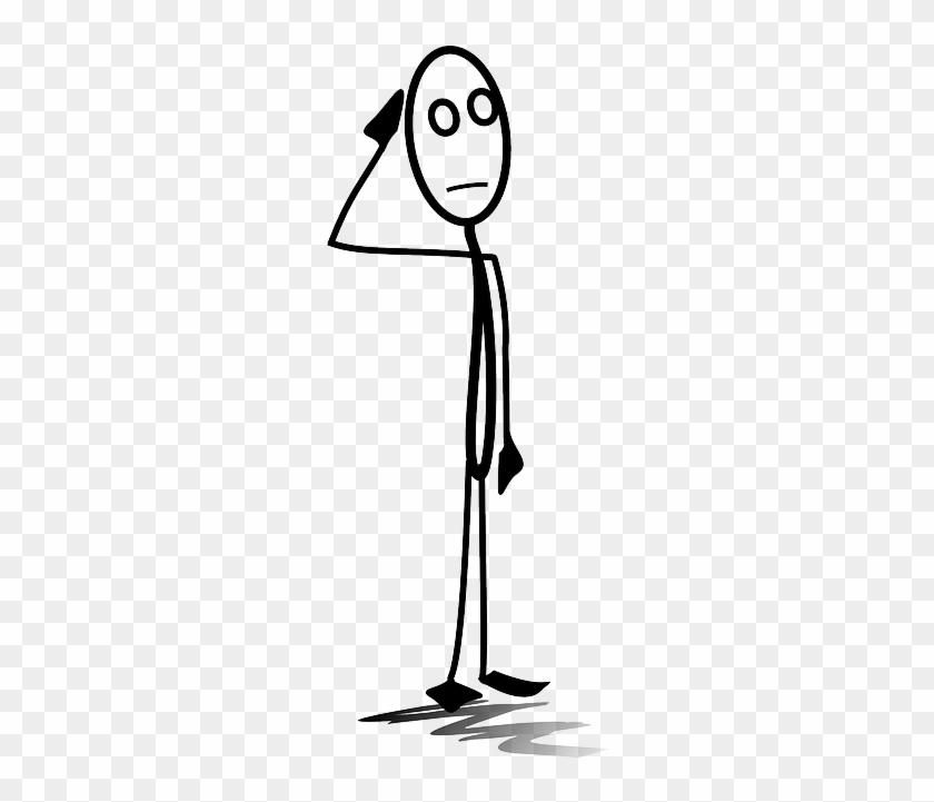 Best Free Confused Stickman Illustration download in PNG & Vector format