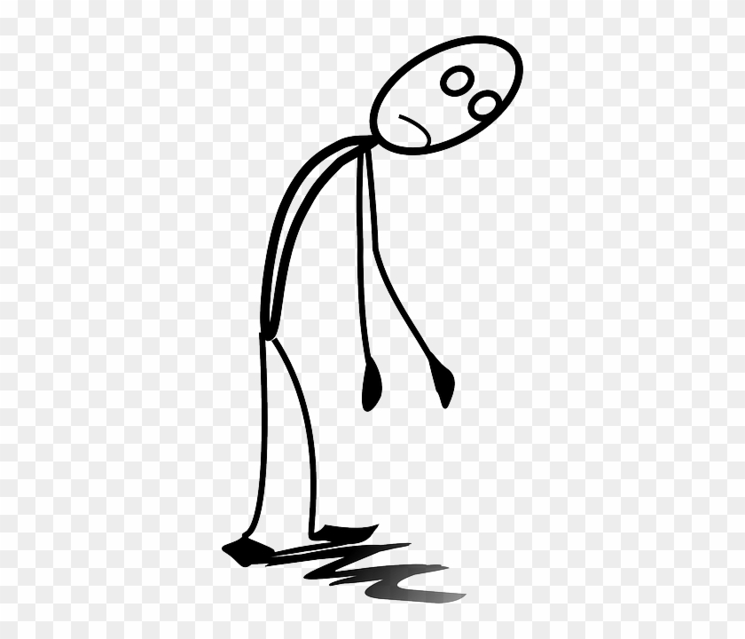 Tired Clipart Sad Stick Person - Tired Stick Figure #132336