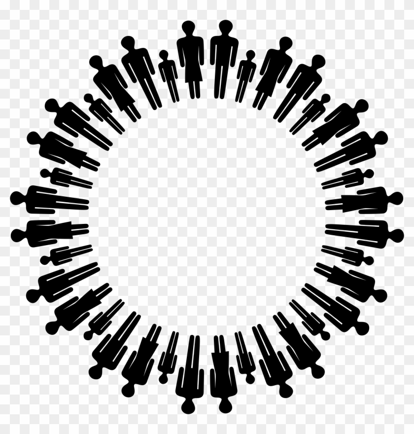 Big Image - Stick Figures Holding Hands In A Circle #132365