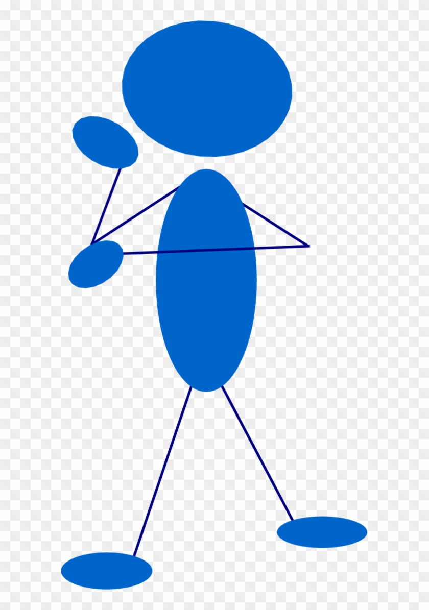 Swearing Blue Man - Person Thinking Clip Art #132424