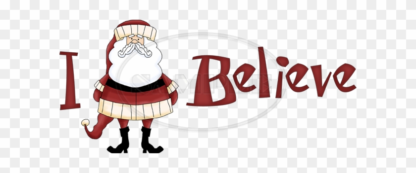 Santa Word Art - Believe Clipart #132820