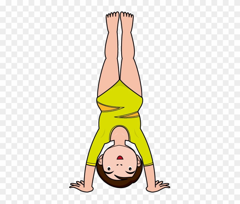 Download - Girl Doing Handstand Clip Art.
