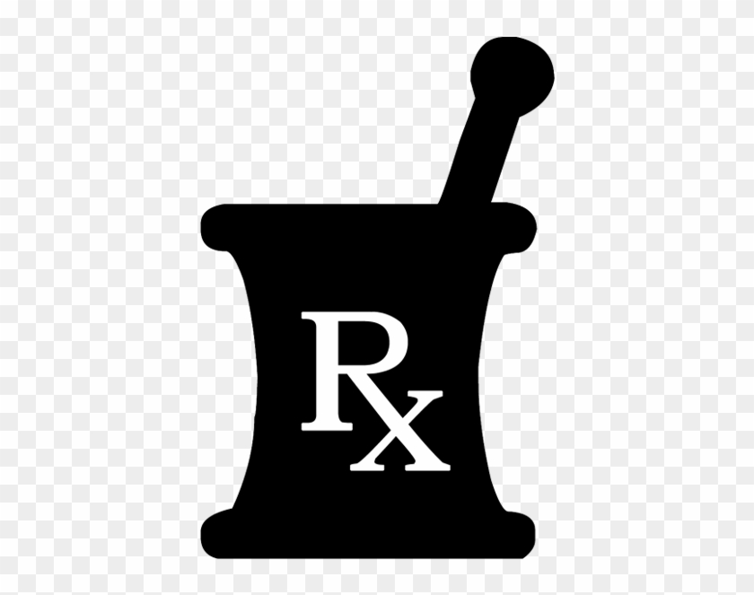 Black Rx Mortar Pestle Clip Art - Rx Symbol #132922