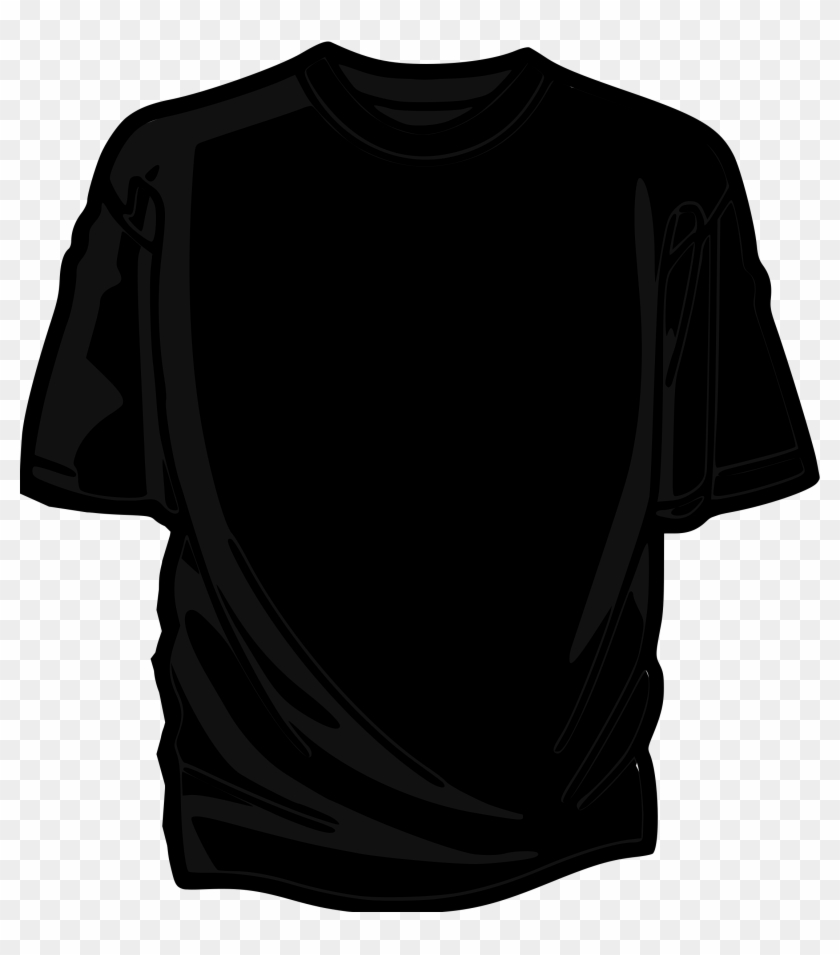 Big Image - Black Color T Shirt Clipart #132979