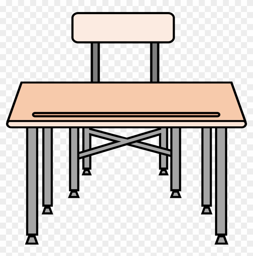 School Desk Clipart - Gambar Meja Sekolah Kartun #133130