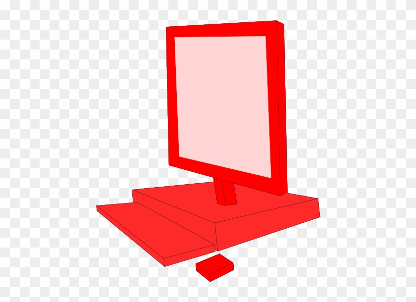 Red Computer Clipart, Vector Clip Art Online, Royalty - Illustration #133224