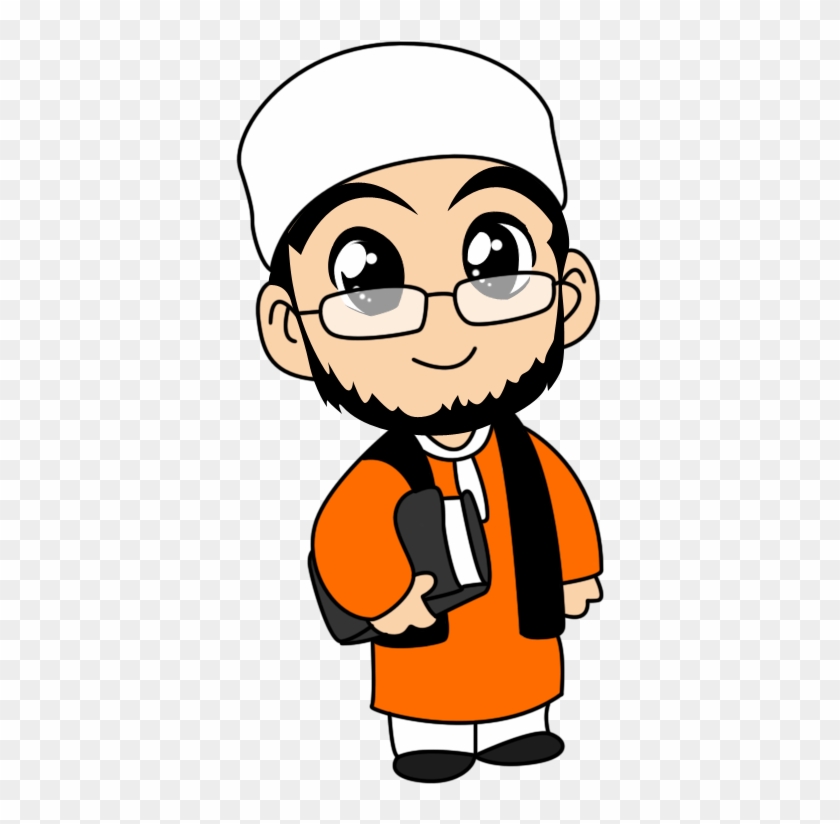 T Sory Wey Lambat Buat Doodle Ustaz Untuk Hari Guru - Guru Muslim Cartoon #133436