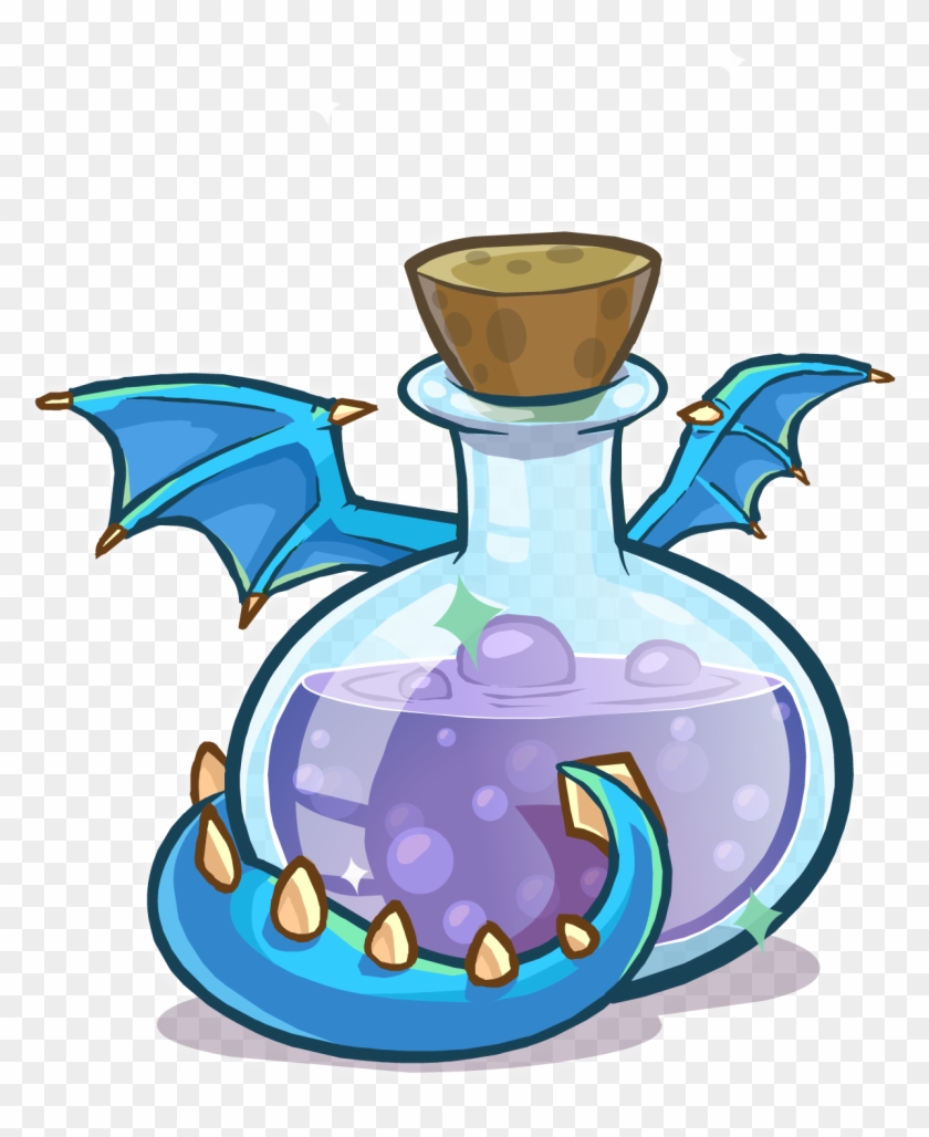 Medieval 2013 Potions Blue Puffle Dragon - Club Penguin Dragon Puffle #133473