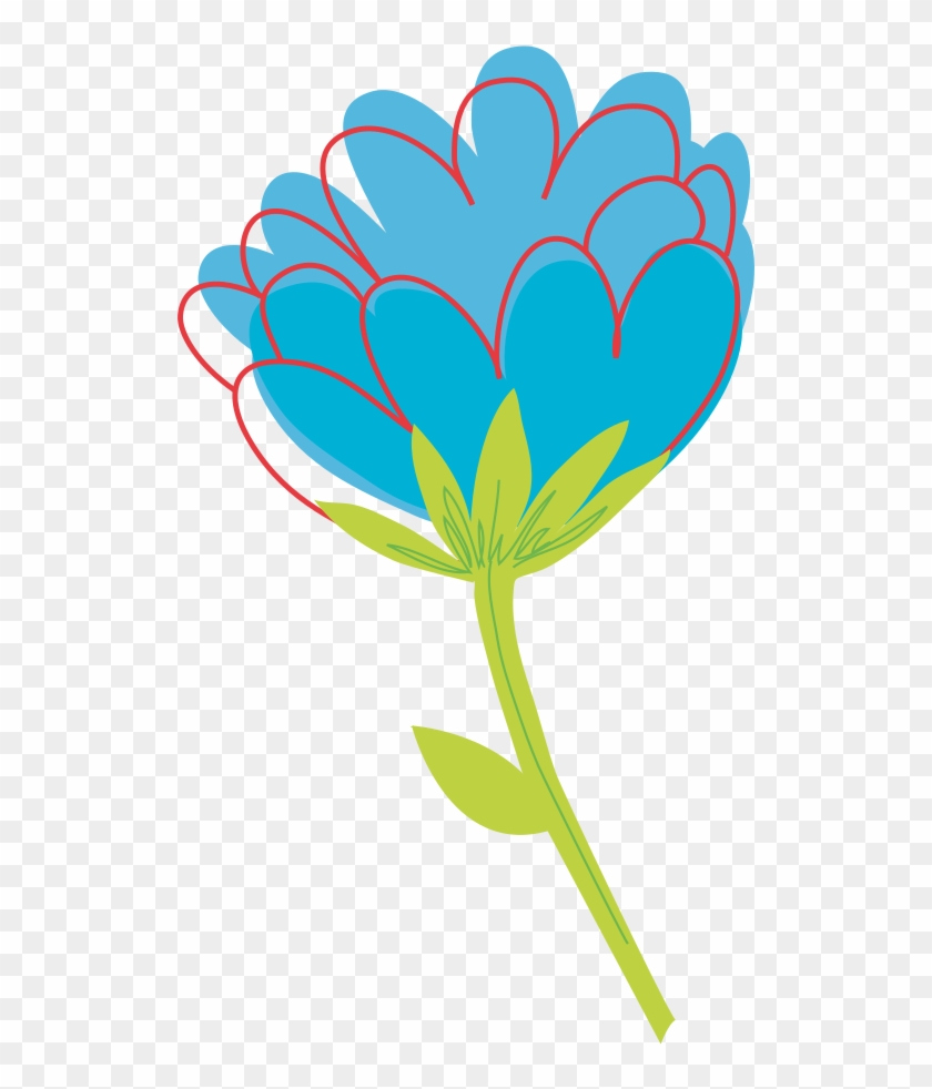Blue Flower Vector - Blue Flower Vector #133611