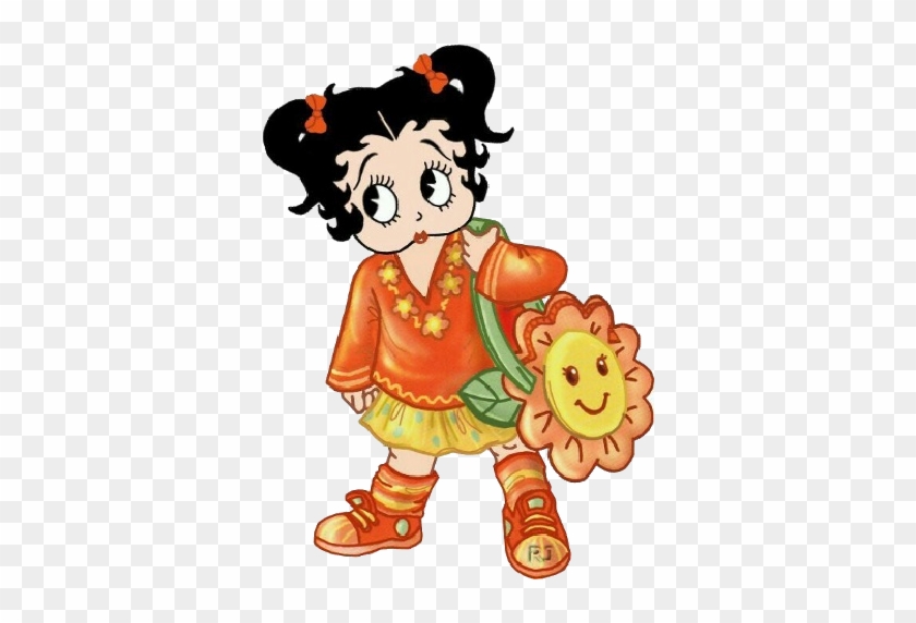 Baby Betty Boop With Yellow Flower - Yellow #133835