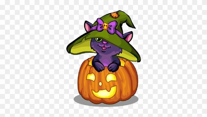 Halloween Clip Art For Kids - Cute Halloween Cat Clipart #134127