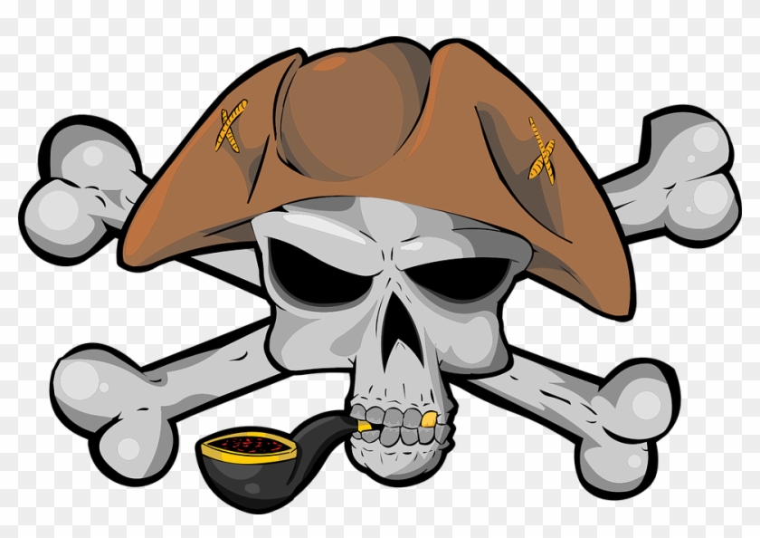 Pirate Skull Bone Hat Tobacco Tube Jolly R - Piraten Transparent #134520