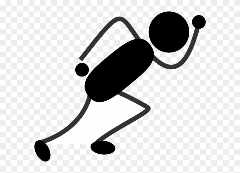 Running Stick Figure Black Clip Art At Clipart Library - Free Stick Figure Running #134609