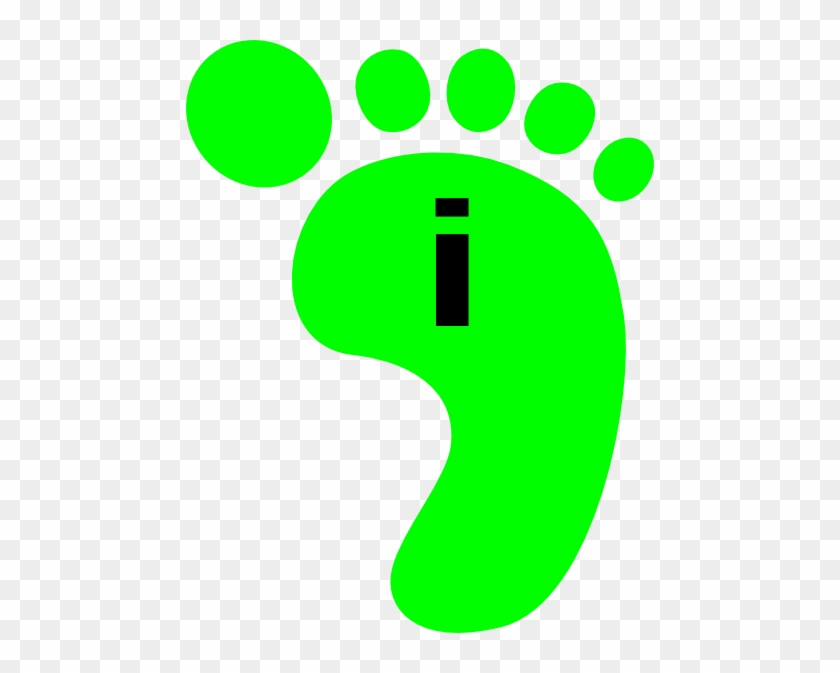 Footprint Green Right I Clip Art At Clker - Portable Network Graphics #134721