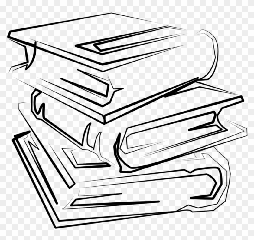 Stack Of Books Drawing Png #135085