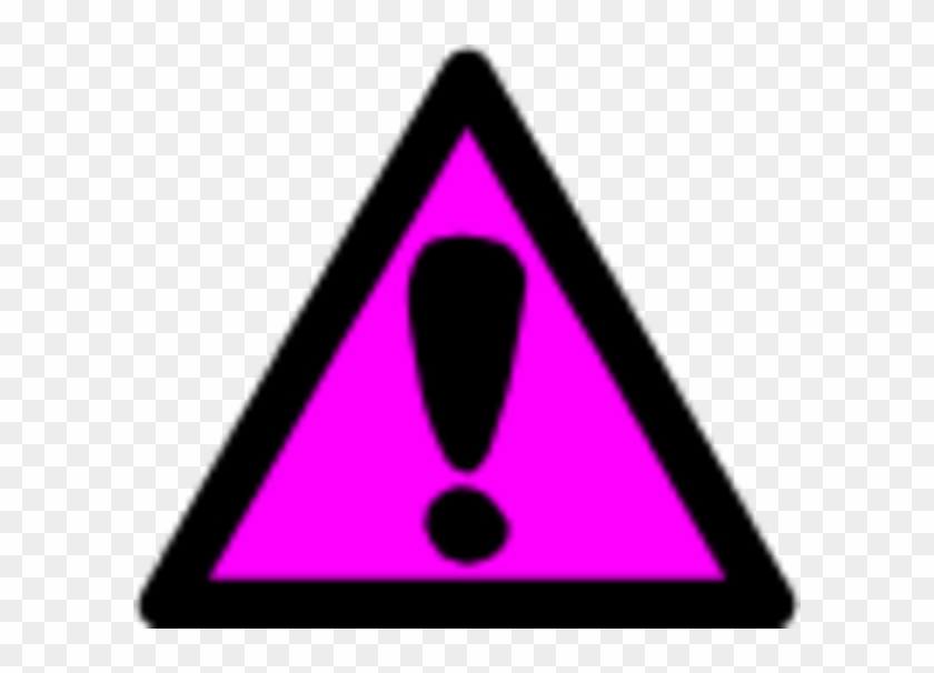 Attention Clipart Craft Projects Symbols Clipartoons - Pink Caution Sign #135411