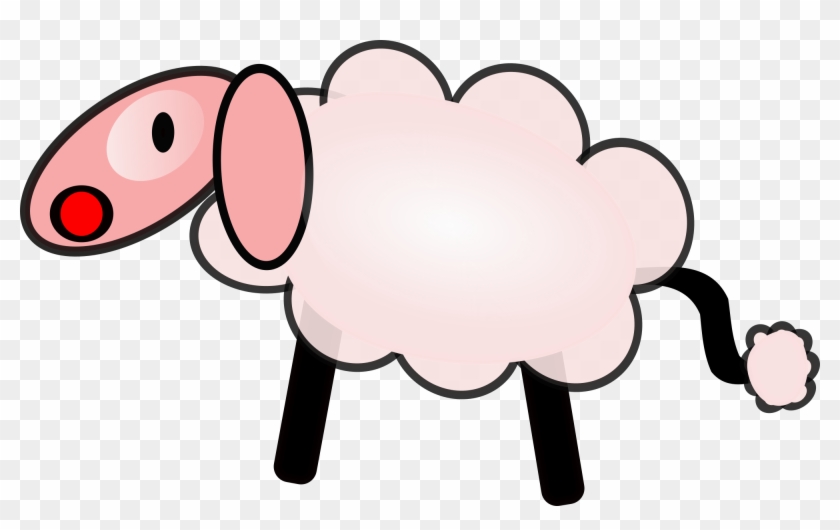 Free Funny Pinkish Sheep Clipart Clipart And Vector - Clip Art #135440