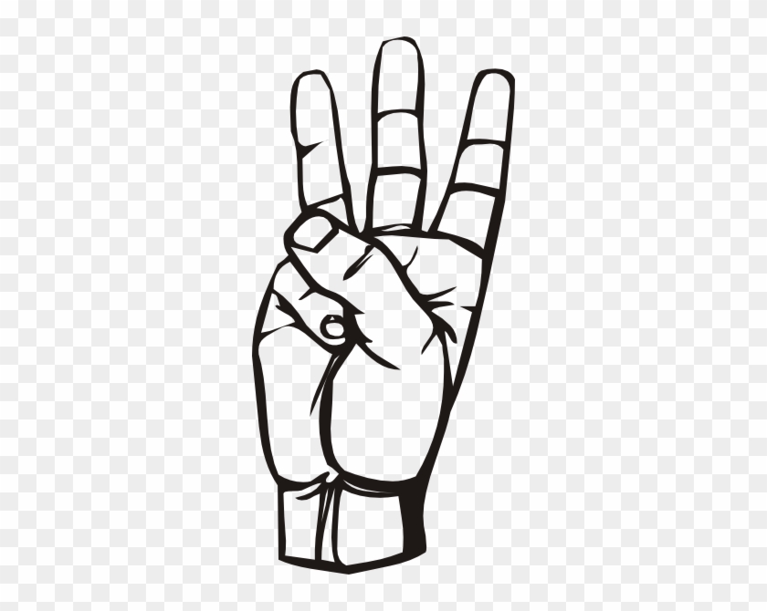 Sign Language W Clip Art - Sign Language W Clipart #135507