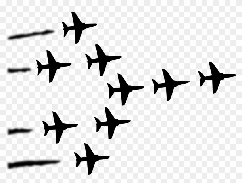 Plane Military Formation Air Show - Clip Art Air Force #135590