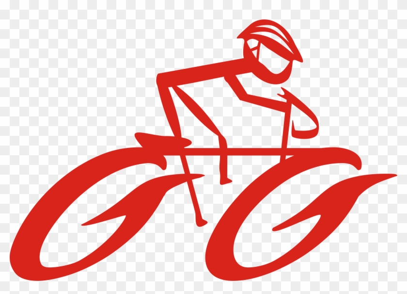 Cyclist On Bike Clip Art Free Vector - Road Bicycle Clip Art #135825