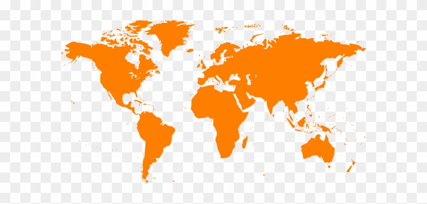 World Map Clip Art Free - World Map In Orange #135921