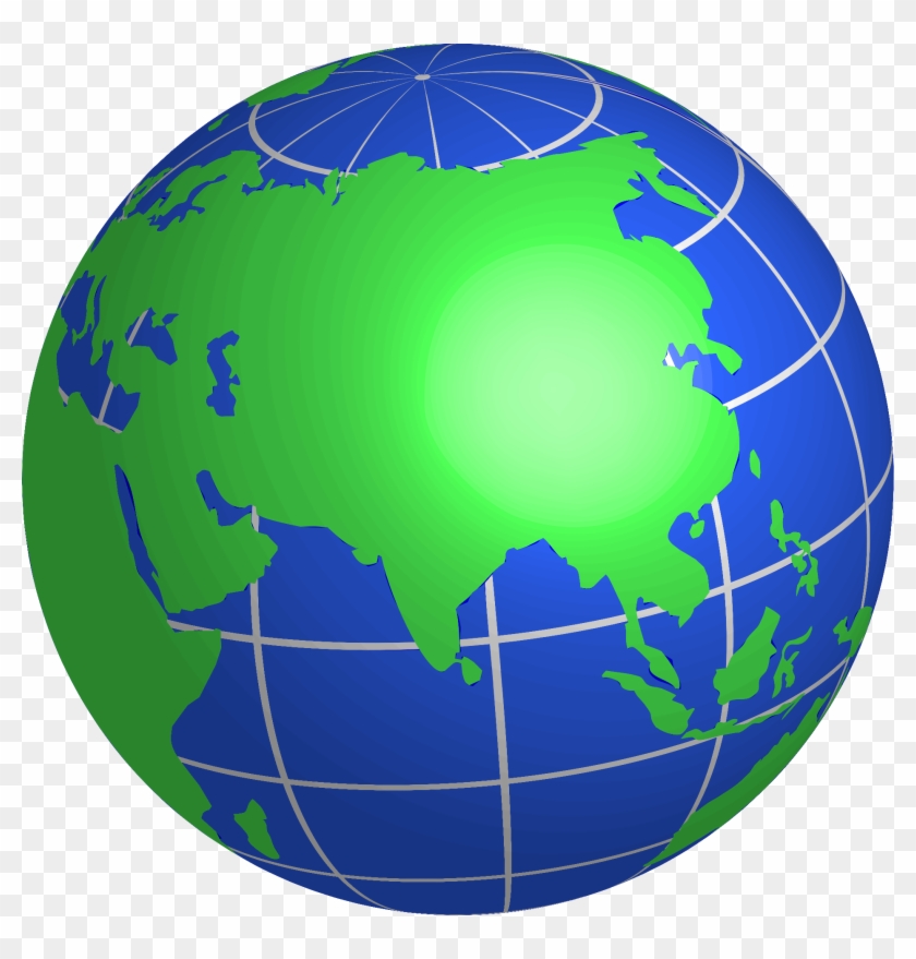 Globe Clip Art Free Download - Earth Asia Png #135972