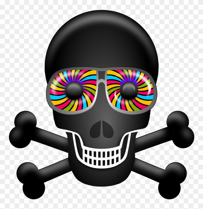 Skull Free To Use Clipart - Psychedelic Skull Png #136374