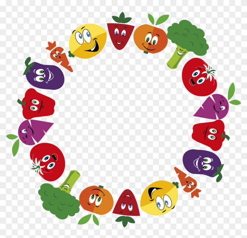Big Image - Fruits And Vegetables Clipart Border #136409